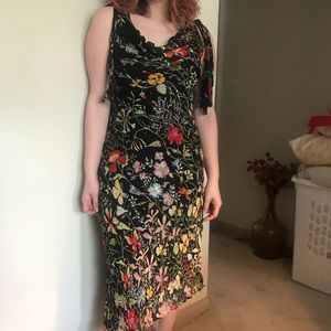 Floral Asymmetrical Dress